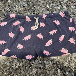 Forever 21 Pink and Blue Dinosaur Print Shorts